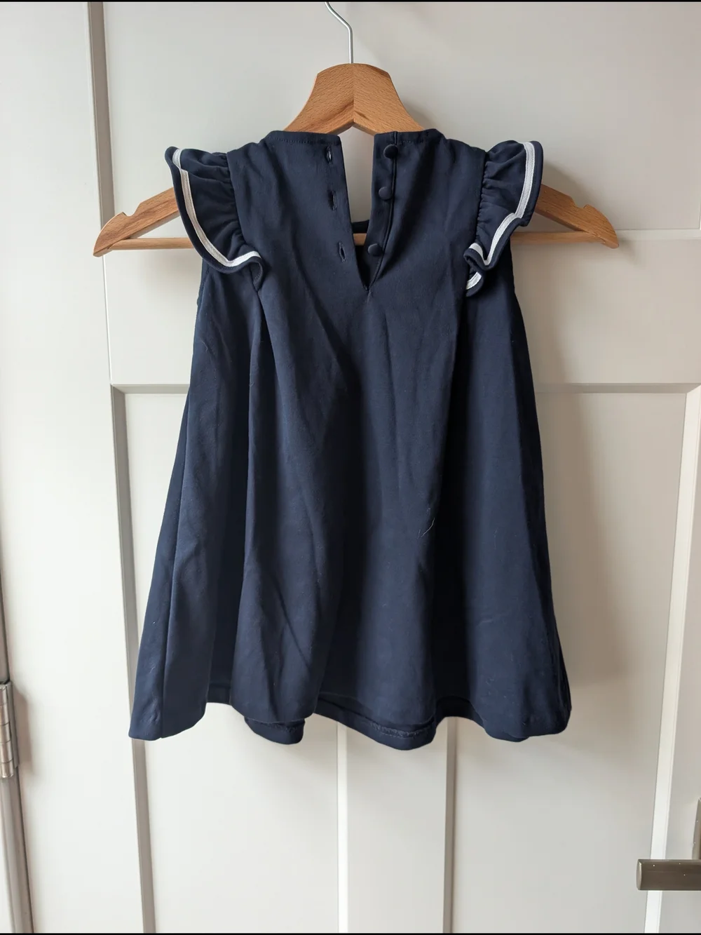 Ralph Lauren Navy Toddler Dress with White Trim, 24 Mo